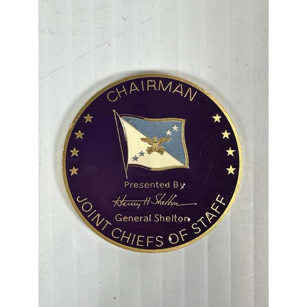 Gen Henry Hugh Shelton‎ Chairman Joint Chiefs Staff CJCS Army Challenge Coin